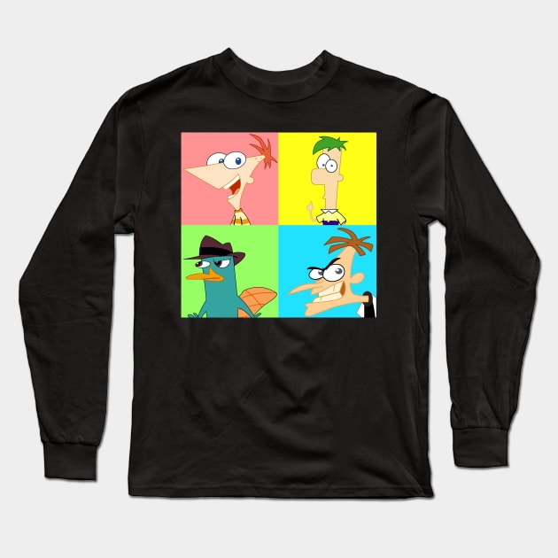 Phineas Ferb Pop Long Sleeve T-Shirt by LuisP96